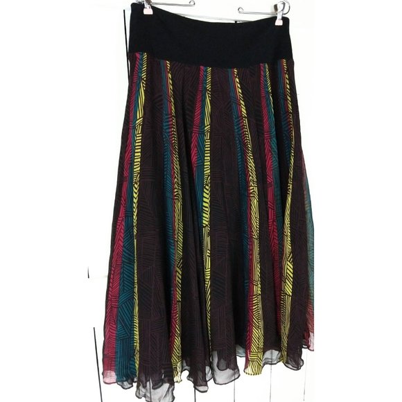 Jones New York Collection sheer silk flowy maxi skirt - Picture 4 of 4